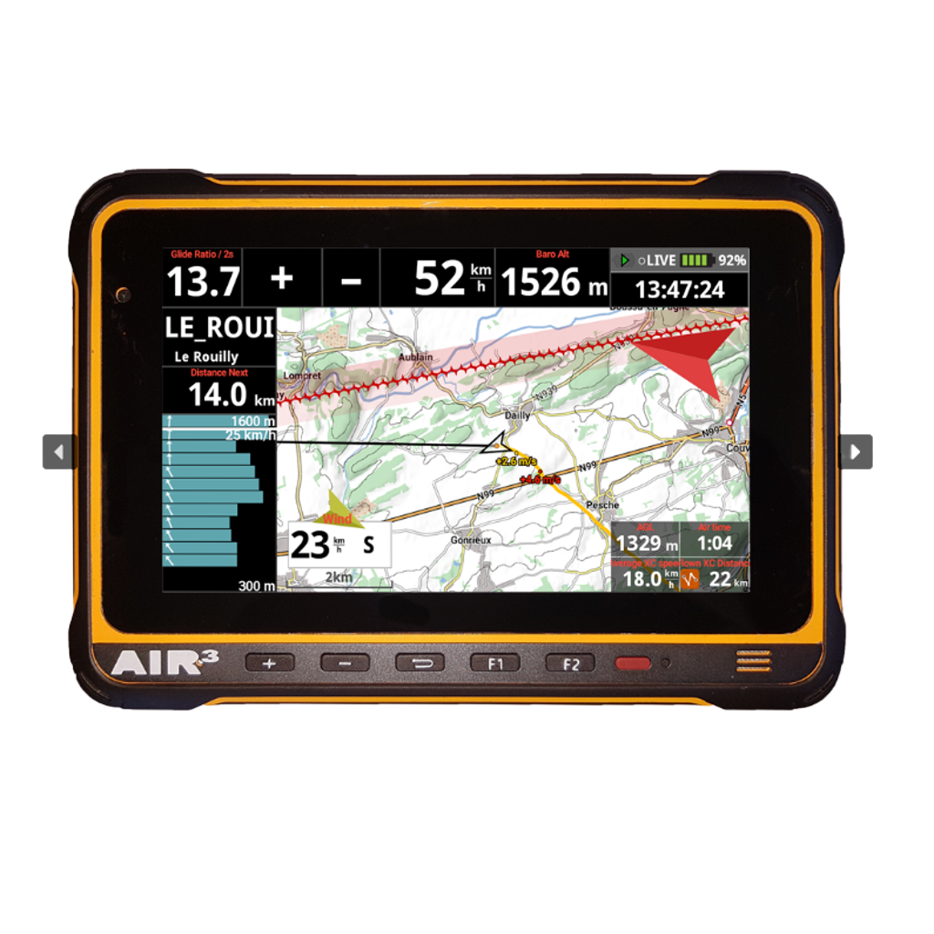 Fly Air3 - AIR³ 7.3+ - Phlabette GPS de vol pour parapente