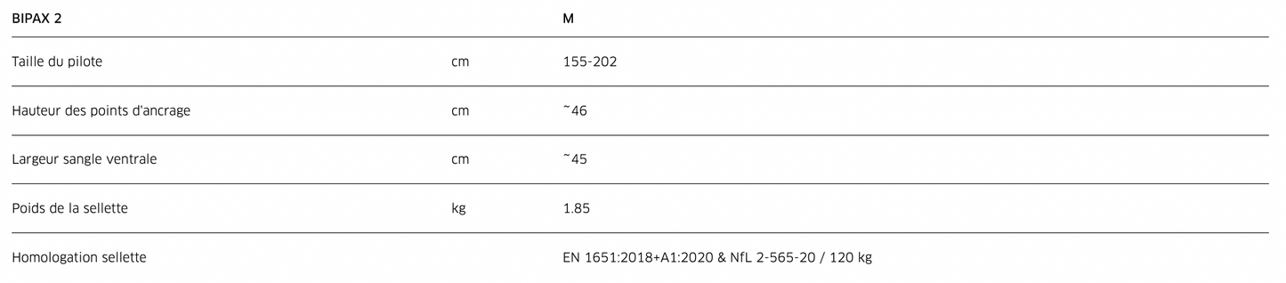 Sellette biplace Advance Bipax 2