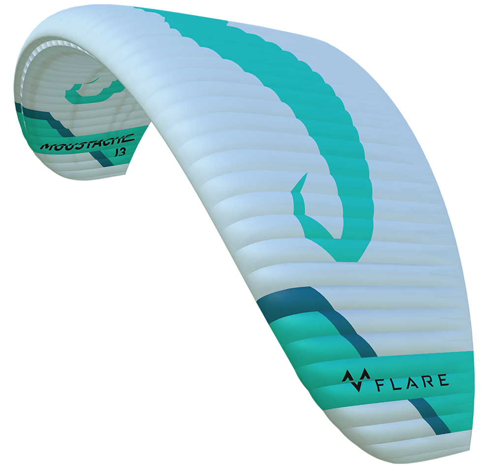Flare Moustache 2 – Parakite 22m Dove (Blanche et verte) - Démo