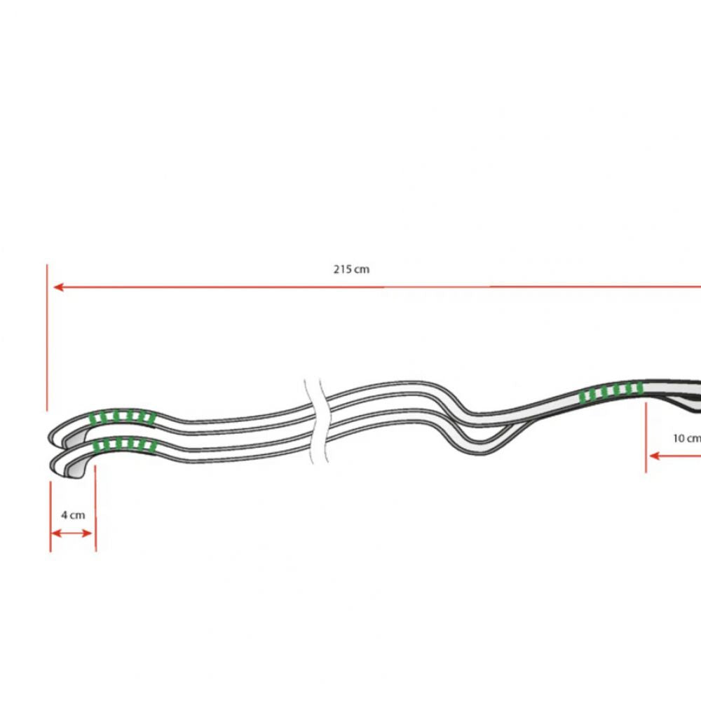 SUPAIR Dyneema Zweisitzer-Fallschirmtragegurte 215 cm (Paar)