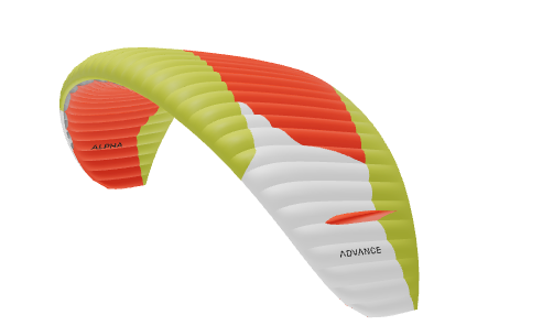 VLE063 - Parapente occasion - ADVANCE - ALPHA 8 CLASSIC  - EN-A - taille 24 - FIRE - PTV 80-95kg
