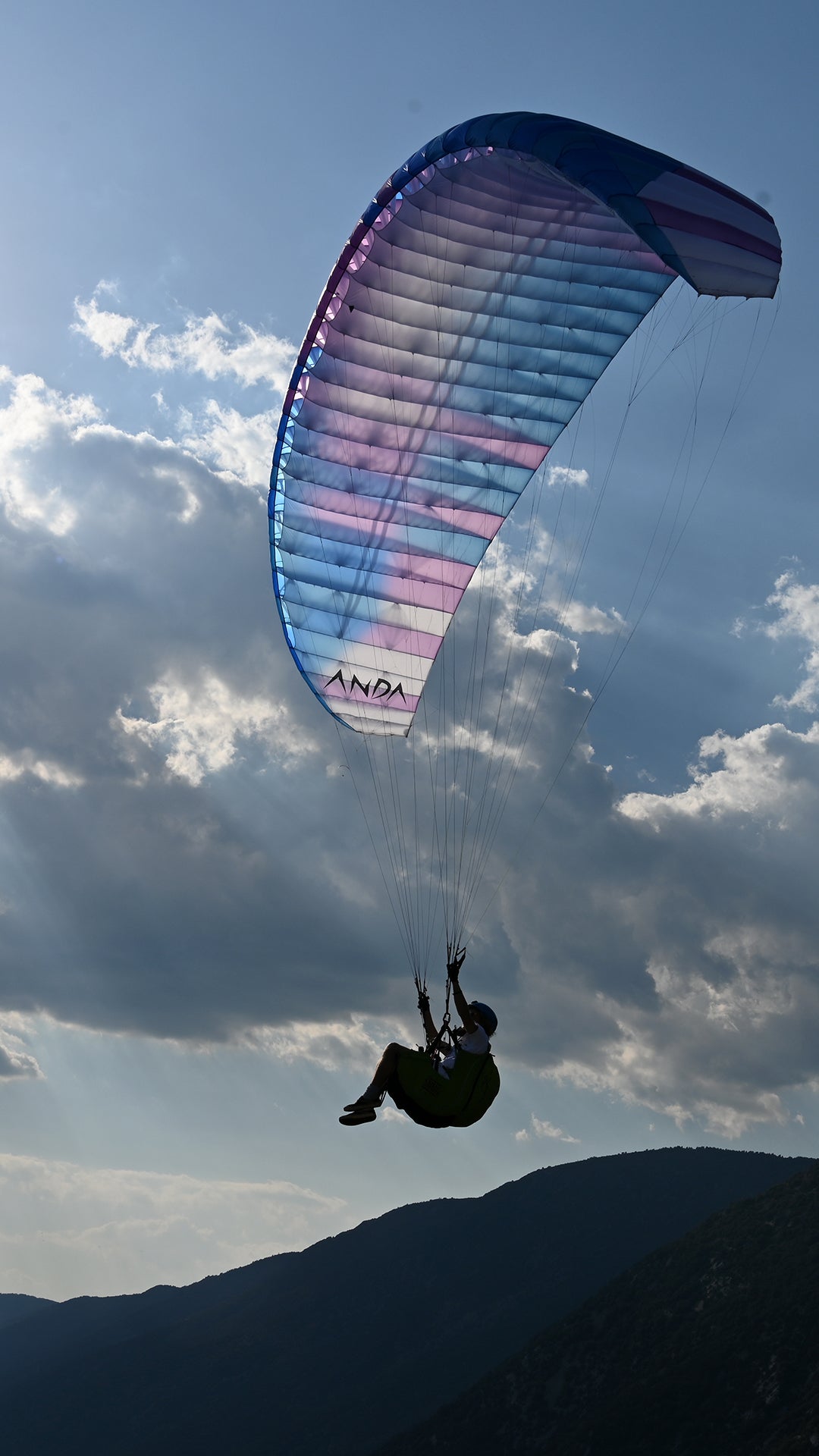 VLE057 - Parapente occasion - BGD - Anda - EN-A - taille ML - bleu - PTV 85-108kg