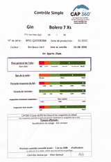 Gin Bolero 7 – Parapente EN-A parc école – Taille XS – Vert – PTV 65–90 kg