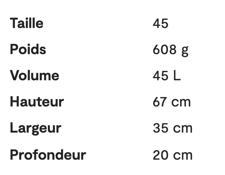 Niviuk Kargo 45 sac de portage 45 litres