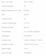 Parachute biplace X-Dreamfly X-TWO TANDEM 220