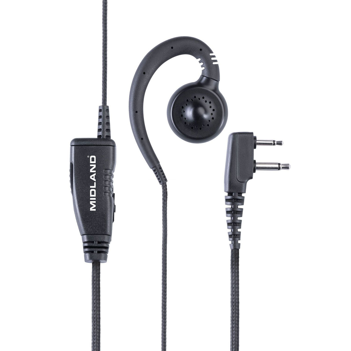 Midland MA29 Secure TX Microphone avec PTT 2 PIN - Ecouteur pour radio Midland