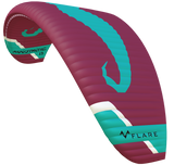 Flare Moustache 2 – Parakite 15m Burgundy (Mauve et verte) - Démo