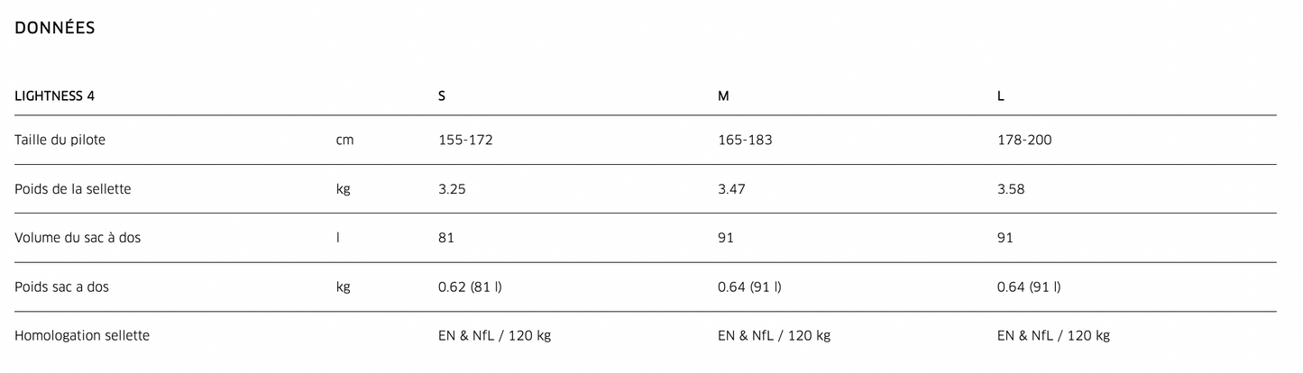 Sellette cocon Advance LIGHTNESS 4