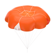COMPANION - SQR LIGHT 2 - taille 120 - Parachute d'occasion PAR060 - SQR LIGHT 2 120 - C27676 - dans L057  SKU PAR060 orange - Parc école