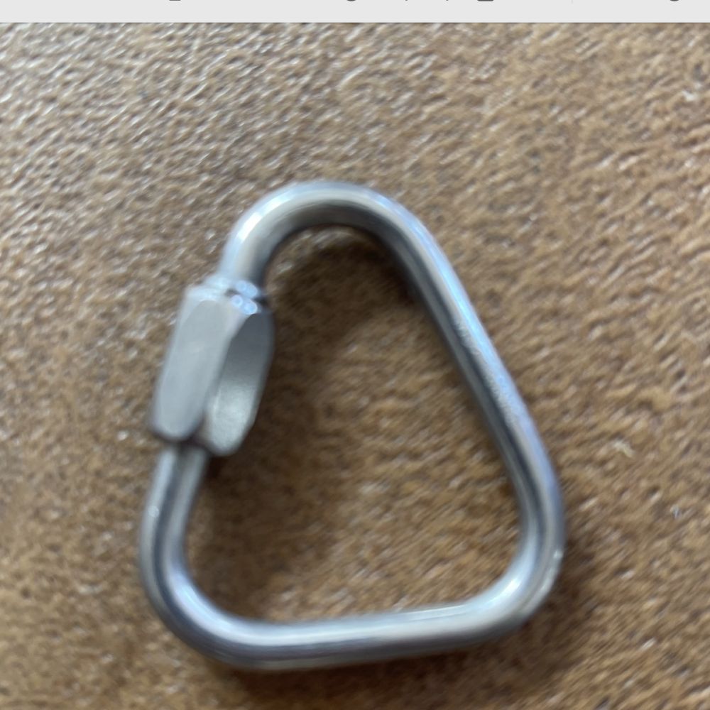 Delta-Schnellverschluss aus Edelstahl 4 mm (pro Einheit)