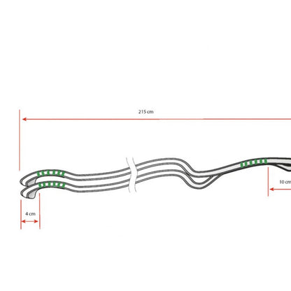 SUPAIR Dyneema Zweisitzer-Fallschirmtragegurte 215 cm (Paar) 